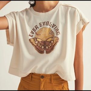 NWOT ANTHROPOLOGIE Ever Evolving Graphic Top Size Small